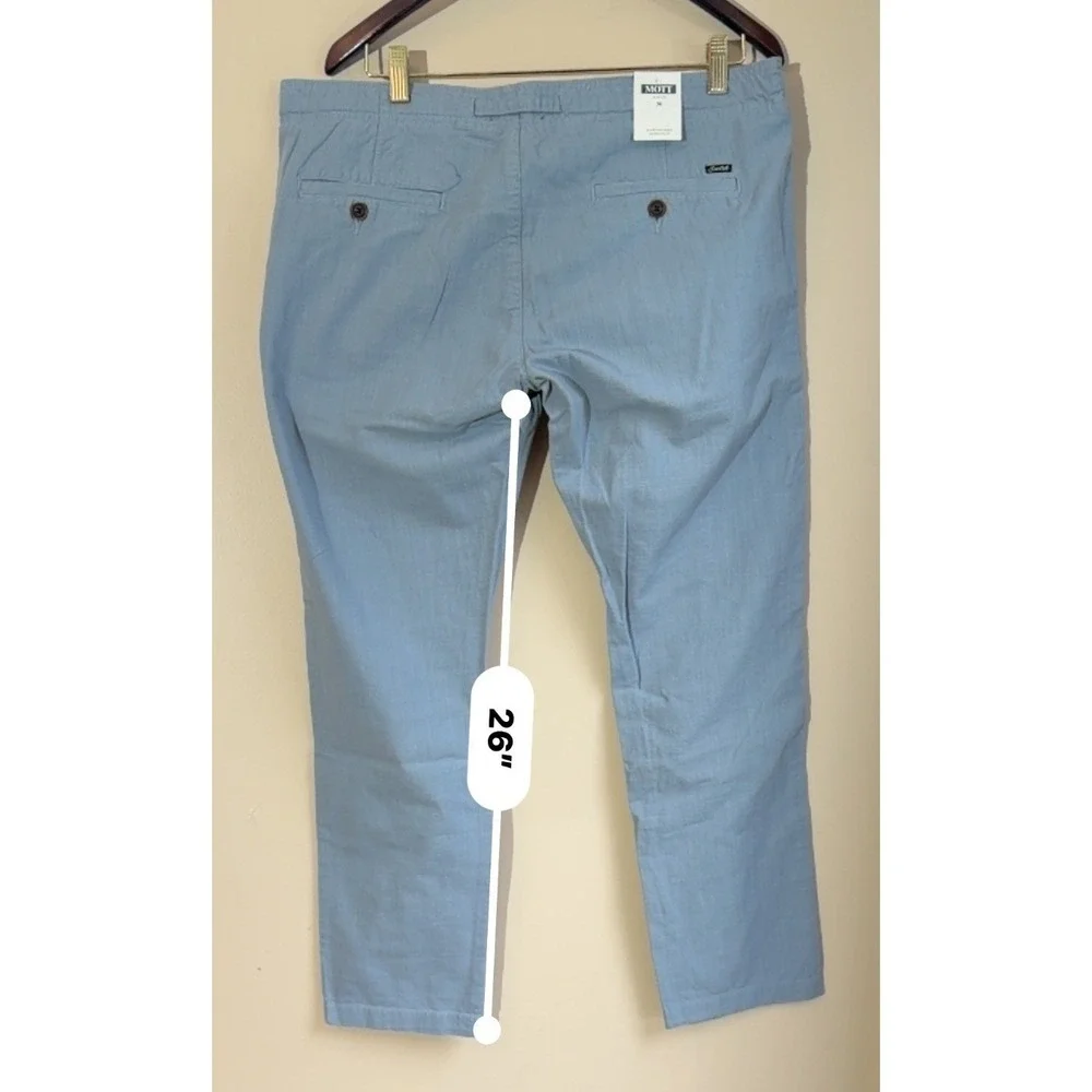 Scotch & Soda Mott Super Slim Fit Chino Pants Men's 36 Light Blue Drawstring NWT